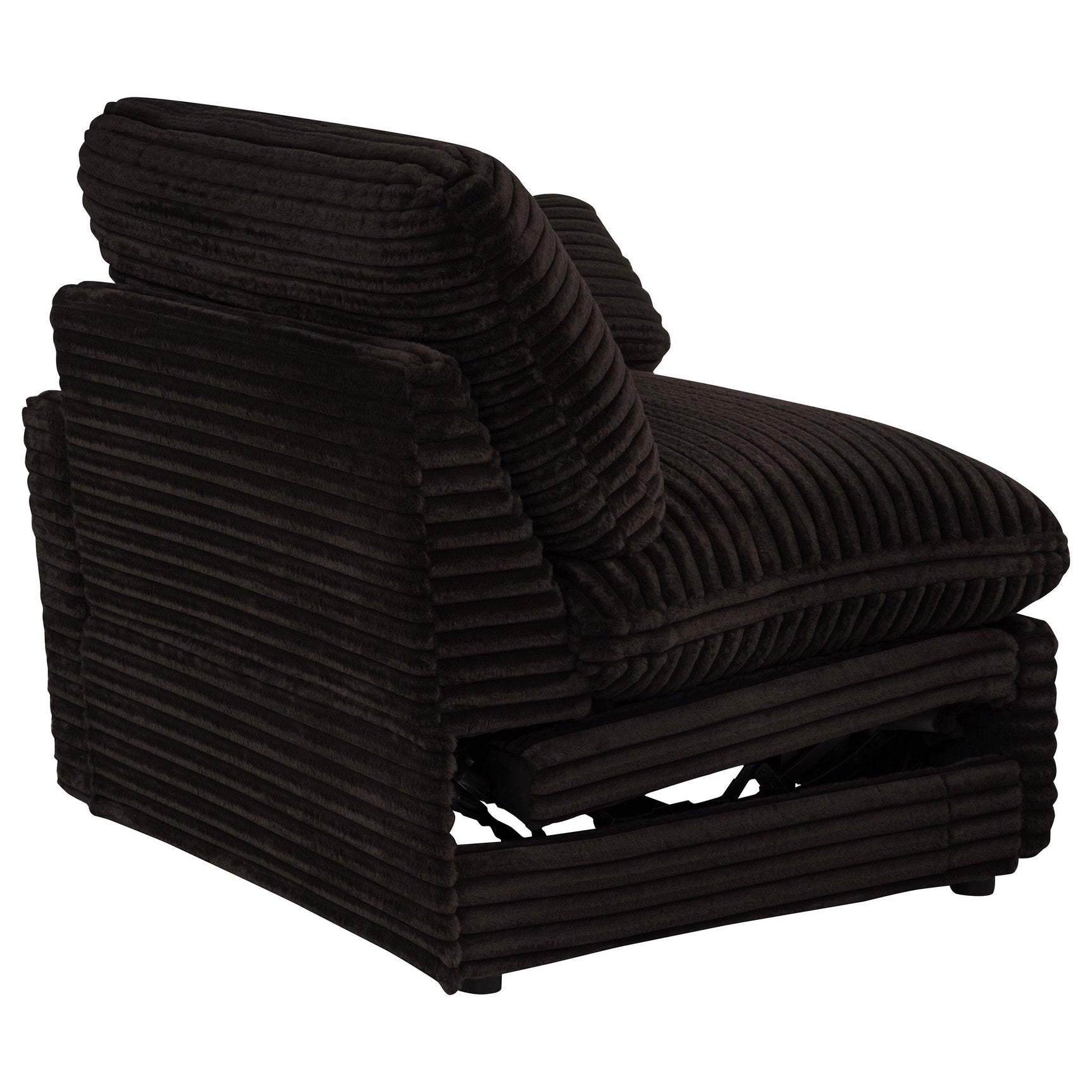 Loveseat with reversible cushions removed
