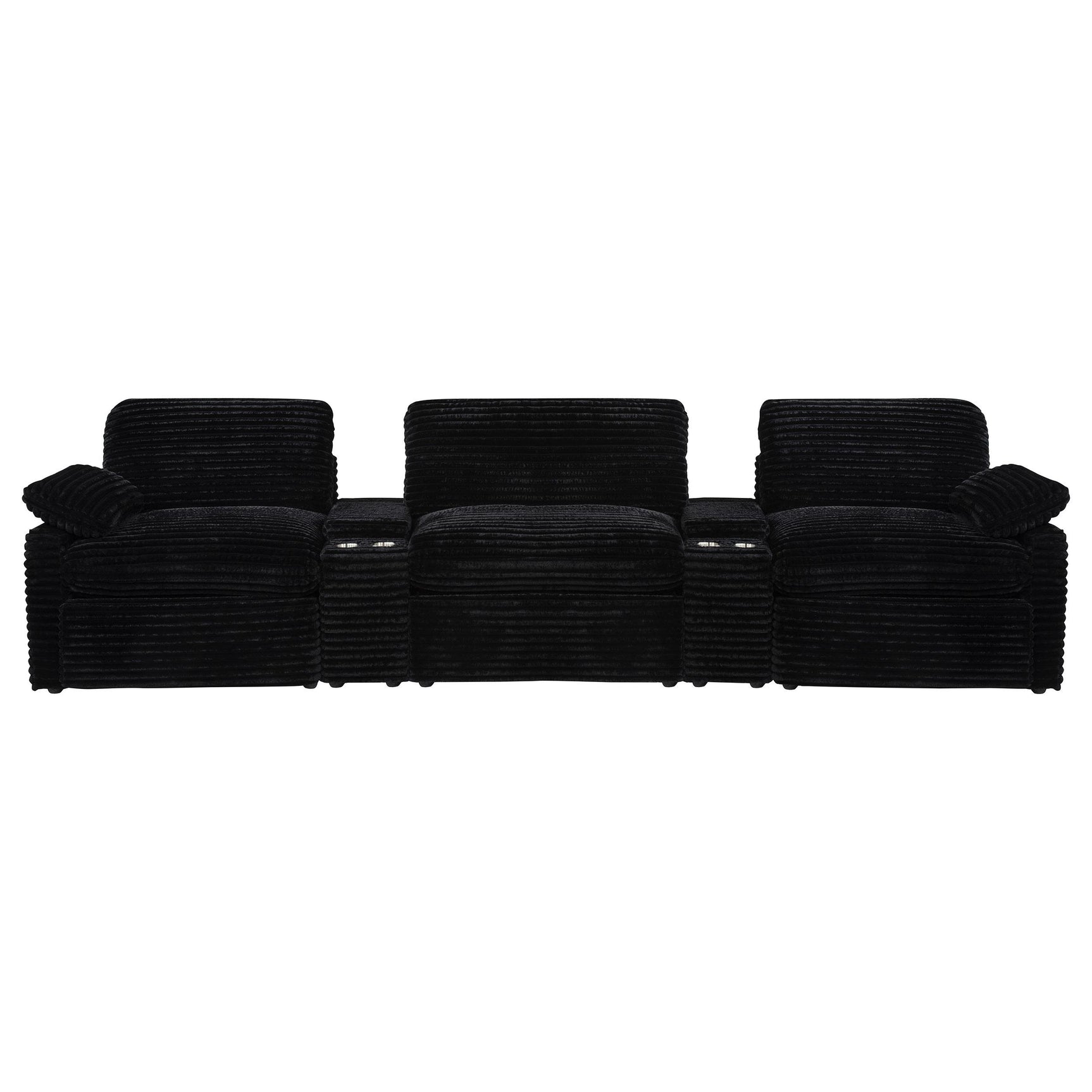 Side view showing power recliner mechanism on Collins seating