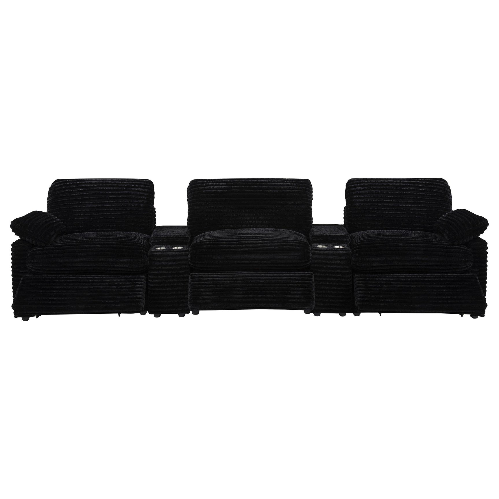 Back view of Collins 5-piece home theater seating set