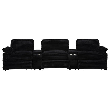 Back view of Collins 5-piece home theater seating set