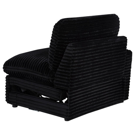 Collins Loveseat showing power recline control