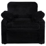 Metal and plastic base supporting recliner chair