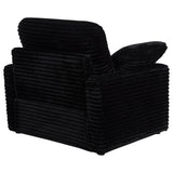 Close-up of reversible seat cushion on recliner