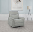 Adler recliner side view showing reclining position