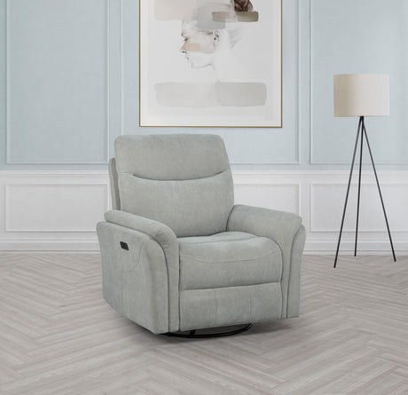 Adler recliner side view showing reclining position