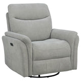 Adler reclining glider swivel chair fabric detail