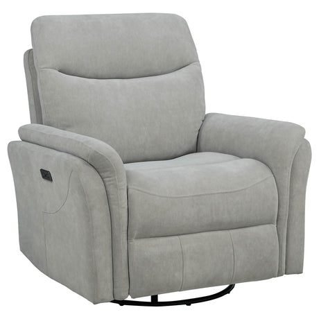 Adler reclining glider swivel chair fabric detail
