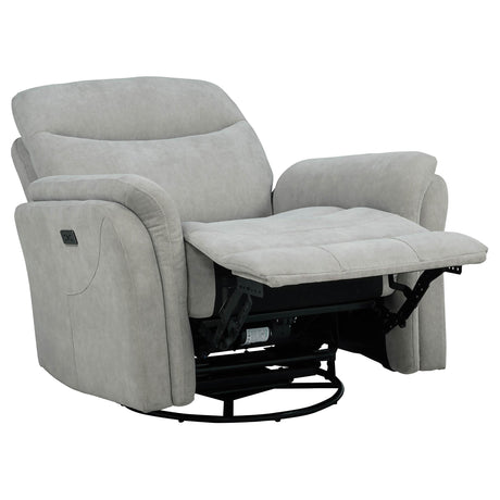 Adler recliner leg and plastic glide detail