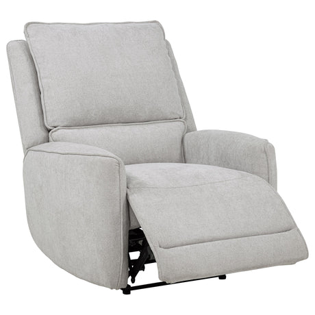 Recliner chair raised footrest view