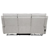Sylmar Chenille Upholstered Power Reclining Sofa Dove Grey