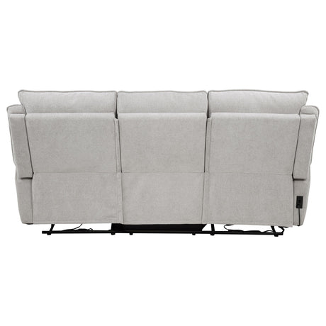 Metal and wood frame components of Sylmar sofa