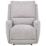 Sylmar Chenille Upholstered Power Recliner Dove Grey