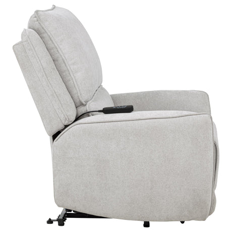 Sylmar recliner showing lift-assist mechanism