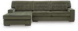 detail view of velvet upholstery and tufted design on Caspian-Town sectional sofa