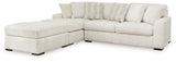 Close-up detail of ivory upholstery on sectional