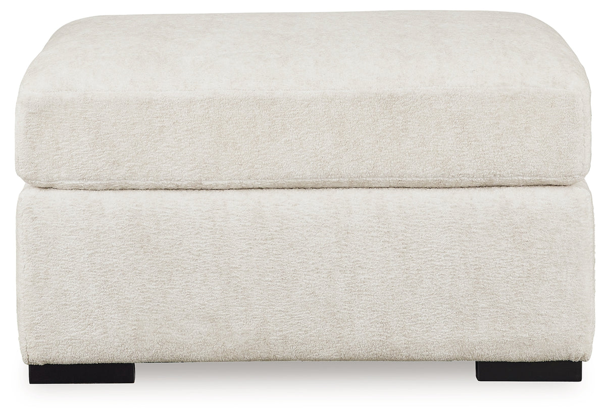 Close-up detail of Chessington Ivory sectional sofa upholstery