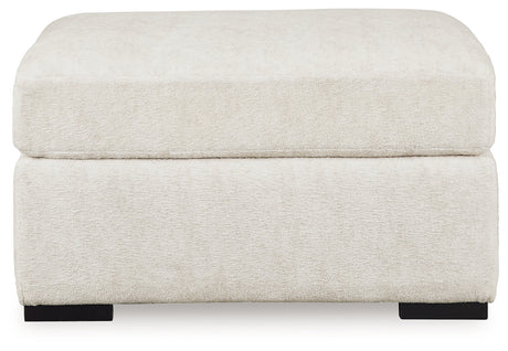 Close-up detail of Chessington Ivory sectional sofa upholstery