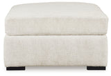 Side view of Chessington Ivory 2-Piece Sectional Sofa with Ottoman