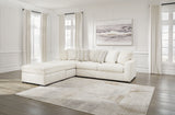 Side view of Chessington Ivory sectional sofa