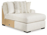 Angle view of Chessington Ivory 2-Piece Sectional Sofa with Ottoman