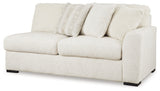 Alternate angle view of Chessington Ivory 3-Piece Sectional sofa