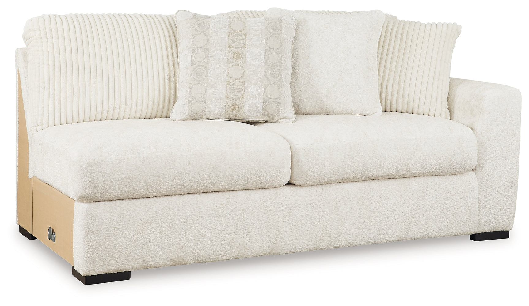 Room view of Chessington Ivory 2-Piece Sectional Sofa with Ottoman