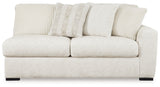 Detailed front view of Chessington sectional sofa upholstery