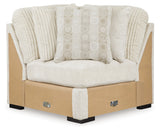 Room view showing Chessington Ivory 3-Piece Sectional in living space