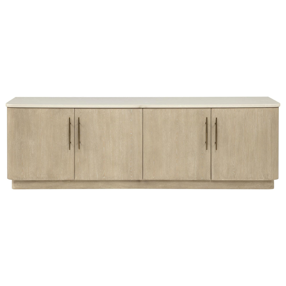 Lucaire 4-Door TV Stand for TVs up to 77 Inches Honed Cream and Sandstone — product image 3