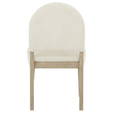 Lucaire Curved High Back Upholstered Dining Chair Cream Set of 2 — product image 7