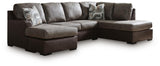 side angle of Castille Way Fossil 2-Piece Sectional Sofa with Chaise