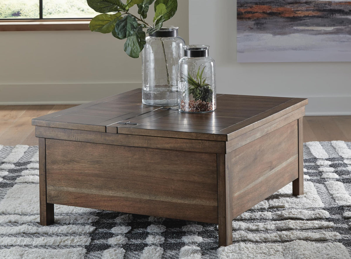 Moriville Grayish Brown Coffee Table with 1 End Table — product image 17