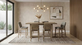 Decker 7-Piece 70-Inch Rectangular Counter Height Dining Set Grey and Natural Oak — product view