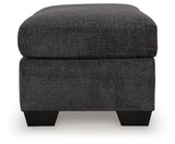 Loreo Ottoman side profile showcasing design and height
