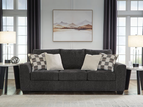 Close-up of Loreo Ebony Chenille Sofa Sleeper fabric