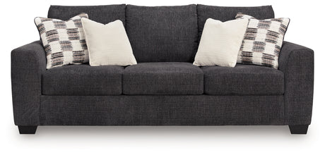 Detail of Loreo Ebony Chenille Sofa upholstery