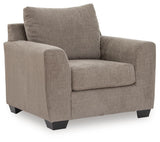 Loreo Truffle Chenille Chair angled view