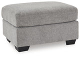 Loreo Flint Chenille Ottoman angled view