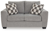 Loreo Flint Chenille Loveseat view 3
