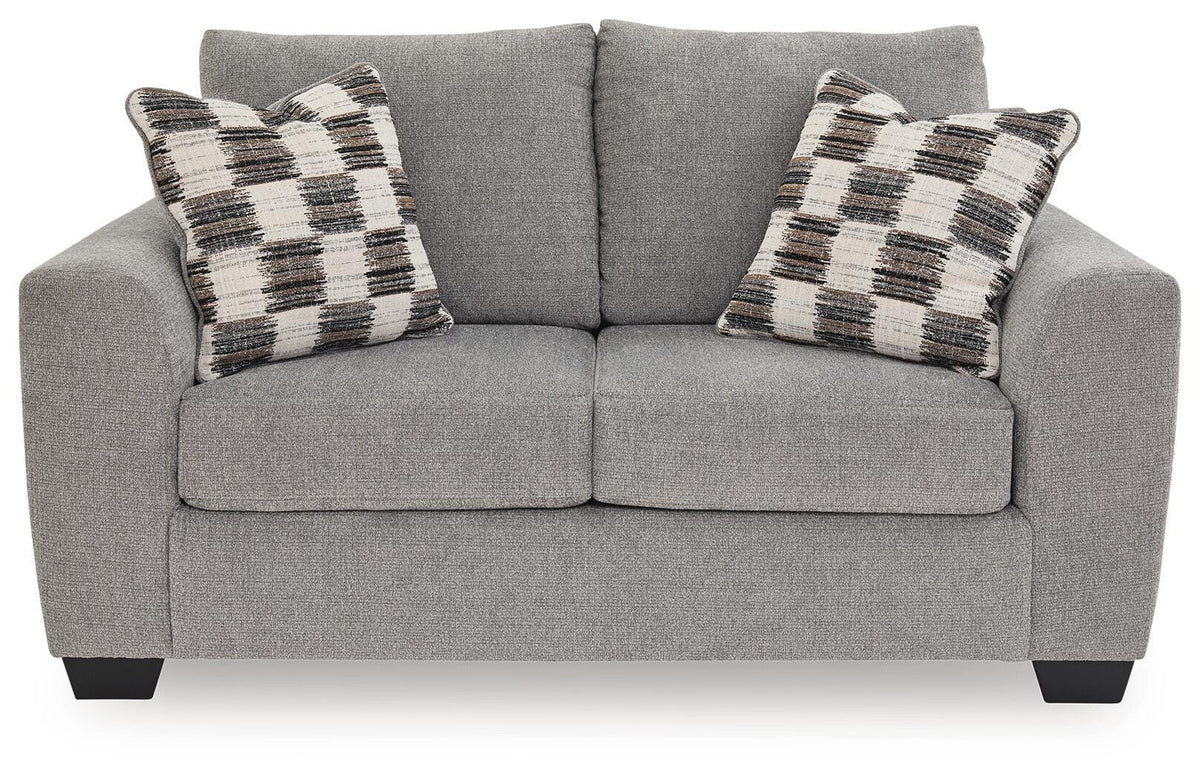 Loreo Flint Chenille Loveseat view 3