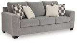 Loreo Flint Chenille Queen Sofa Sleeper angled view