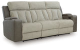WhipLash Sisal Chenille Power Reclining Sofa
