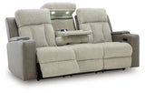 WhipLash Sisal Chenille Power Reclining Sofa