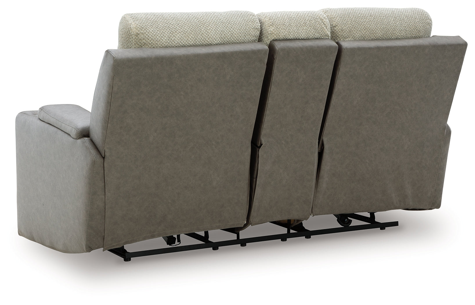 WhipLash Sisal Chenille Power Reclining Loveseat with Console