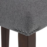 Naser Upholstered Counter Stool Grey and Dark Walnut Set of 2 — product image 5