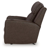 Alternate side view of Lavenhorne Granite Faux Leather Recliner