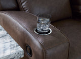 Lavenhorne Umber reclining sofa, loveseat, and recliner set