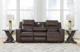 Lavenhorne Umber reclining sofa, loveseat, and recliner set
