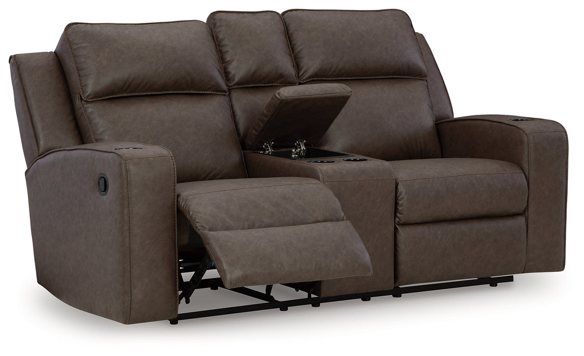 Lavenhorne Umber reclining sofa, loveseat, and recliner set