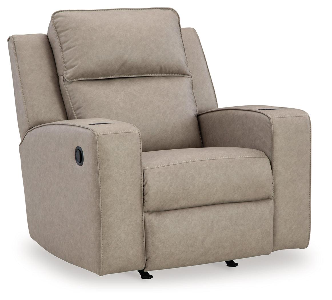 Side view of Lavenhorne Pebble Faux Leather Recliner
